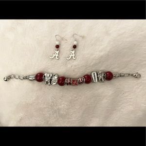 University of Alabama Bracelet & Earring Set